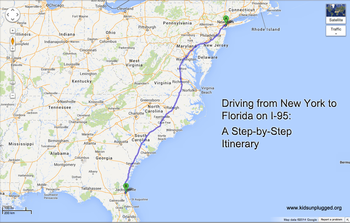 new jersey to florida flight distance